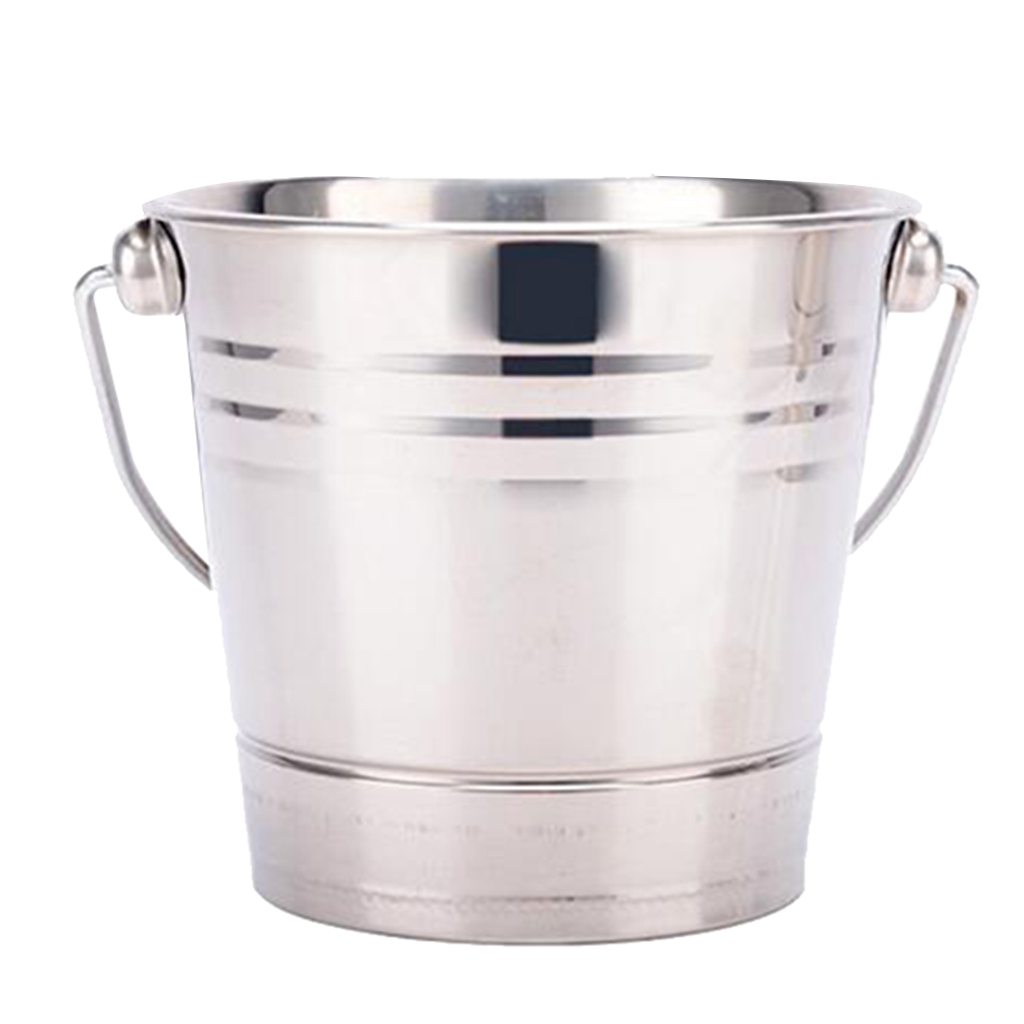Ice Bucket Silver - Stainless Steel Ice Bucket Champagne Wine