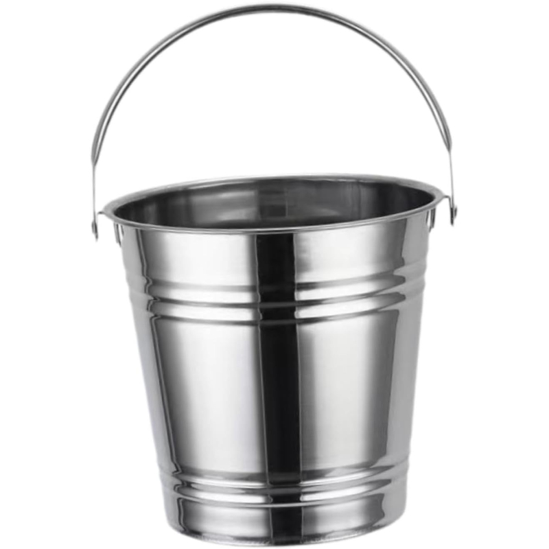 Ice Bucket Silver - Thickened Double Wall Stainless Steel Ice