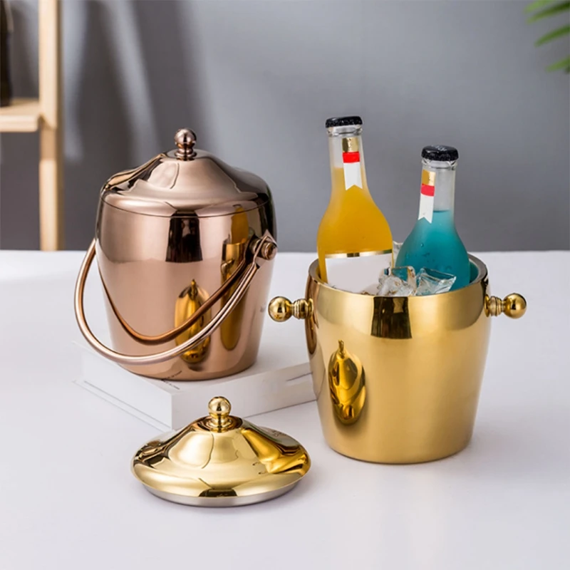 Stainless Steel Ice Cubes Buck - Ice Bucket Silver review and price