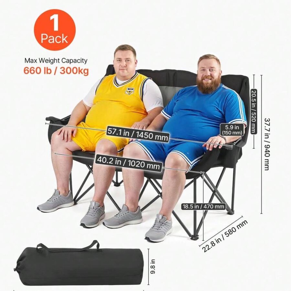 Oversized Double Camping Chair - Wine Bag Carry Two review and price