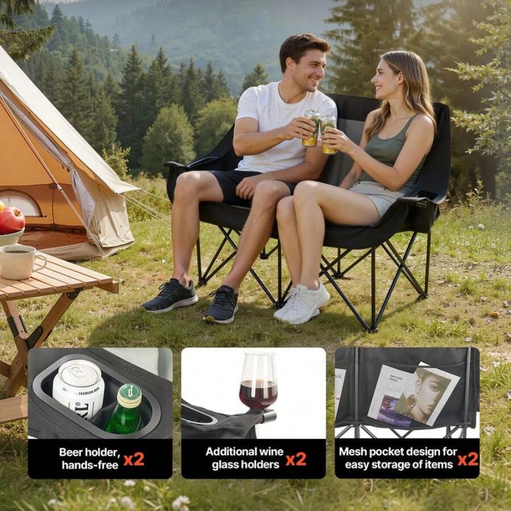 Oversized Double Camping Chair - Wine Bag Carry Two review and price