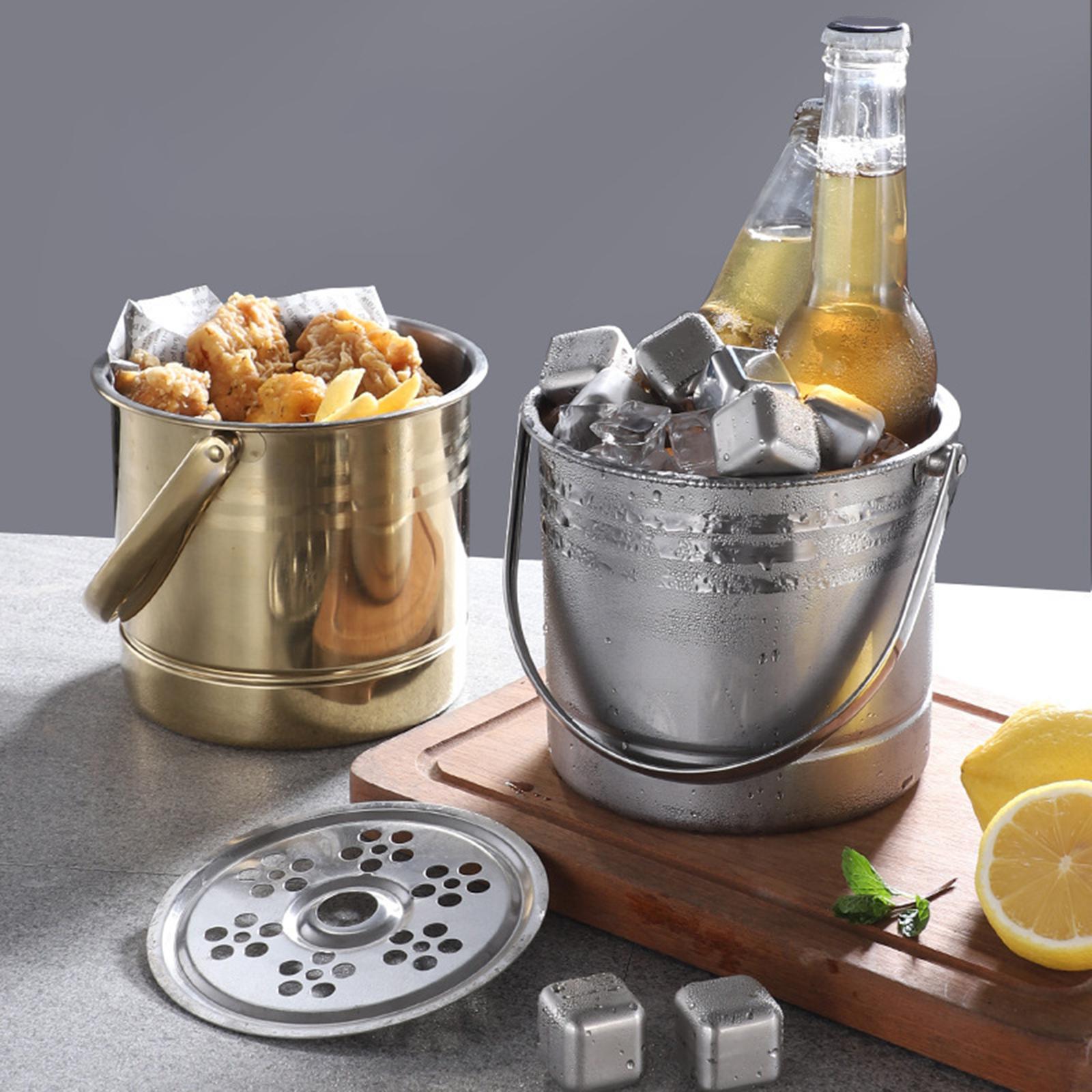 Stainless Steel Ice Bucket Cha - Ice Bucket Silver review and price