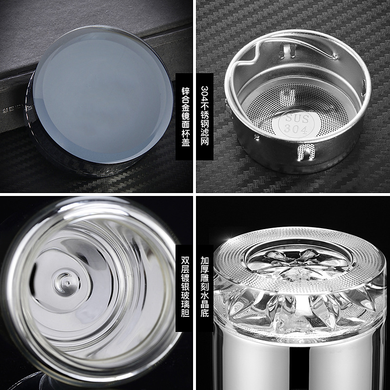 300/350ml Glass Thermos Cup Wi - Ice Bucket Silver review and price