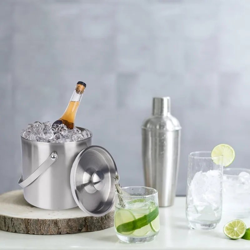2/3/4L Stainless Steel Insulat - Ice Bucket Silver review and price