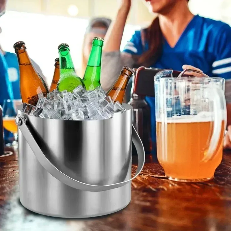 2/3/4L Stainless Steel Insulat - Ice Bucket Silver review and price