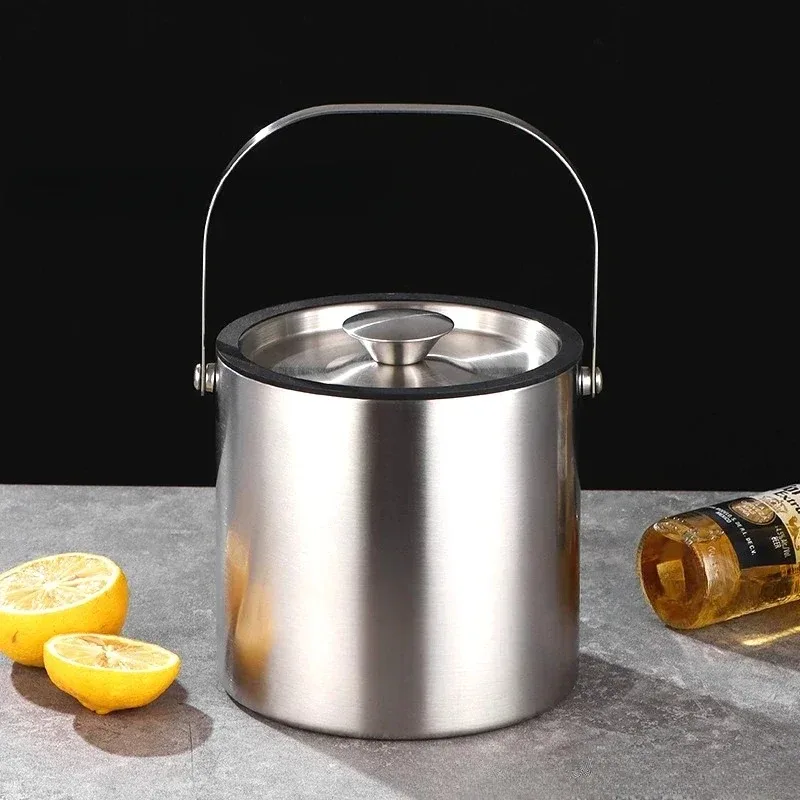 2/3/4L Stainless Steel Insulat - Ice Bucket Silver review and price
