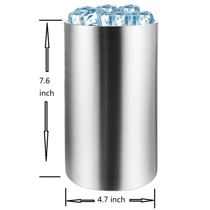 UPORS Stainless Steel Wine Coo - Ice Bucket Silver review and price
