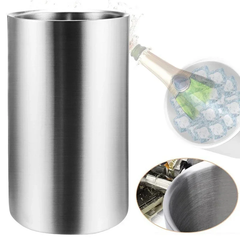 UPORS Stainless Steel Wine Coo - Ice Bucket Silver review and price