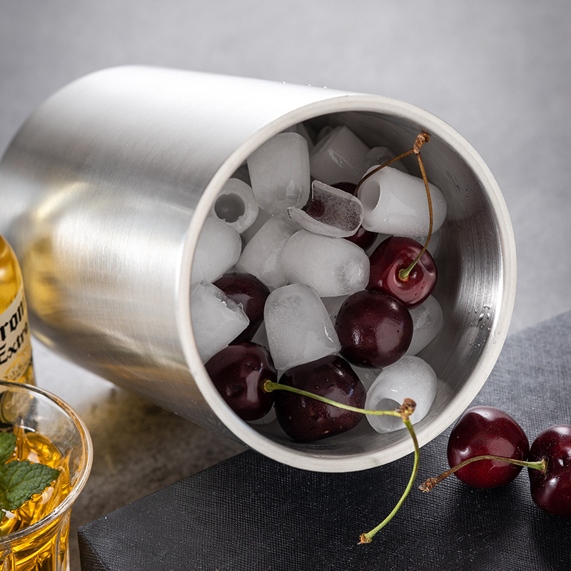 Stainless Steel Double Wall Wi - Ice Bucket Silver review and price