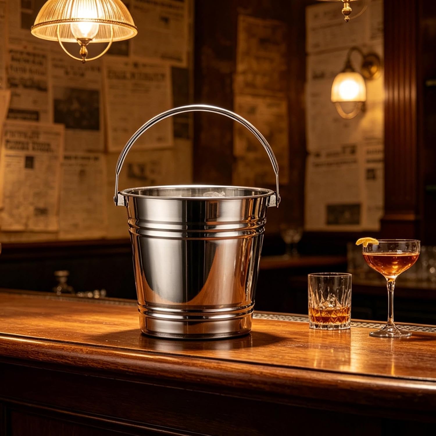Thickened Double Wall Stainles - Ice Bucket Silver review and price